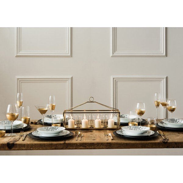 Set di 4 bicchieri con dettagli dorati Astrid, 240 ml - Premier Housewares-image-3