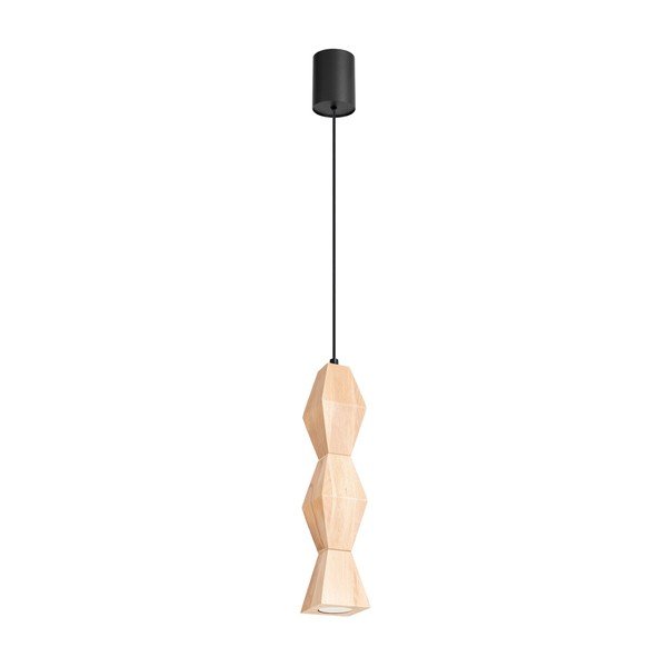 Lampadario di colore naturale in faggio massiccio ø 8 cm Cubo – Sollux