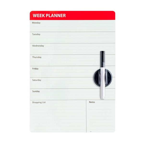 Lavagna magnetica sul frigorifero Planner Week Planner - Balvi