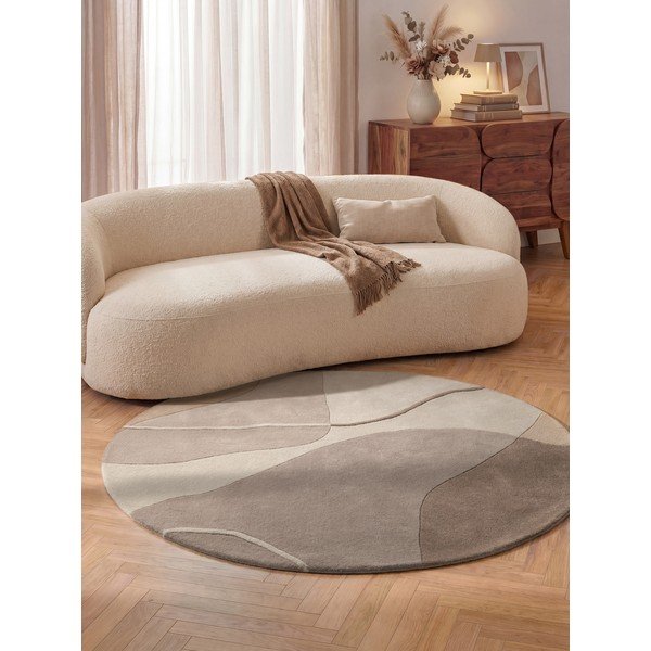 Tappeto rotondo viola in lana ø 200 cm Virelle – Villeroy&Boch-image-1