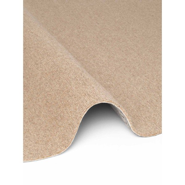 Tappeto rotondo di colore naturale in lana tessuto a mano ø 200 cm Puristic Knots – Elle Decoration-image-4