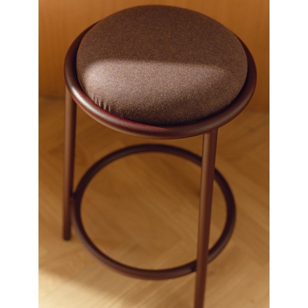 Sedia da bar burgundy in metallo (altezza della seduta 68 cm) Hogo – noo.ma-image-3