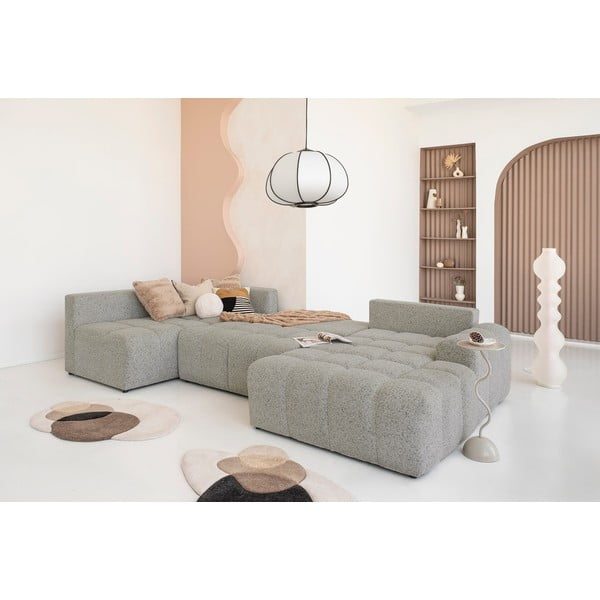 Divano angolare componibile marrone chiaro allungabile/con contenitore (con penisola a sinistra) Lulu – Miuform-image-2
