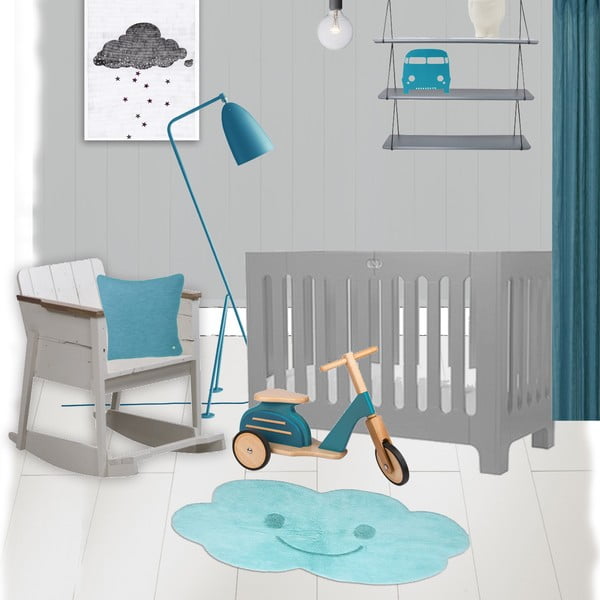 Tappeto blu per bambini , 75 x 115 cm Nimbus - Nattiot-image-3