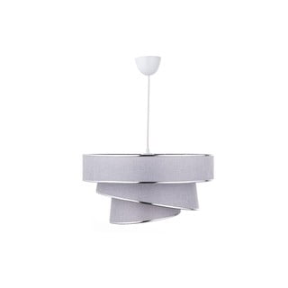 Lampadario grigio/argentato con paralume in tessuto ø 40 cm Couper – Opviq lights