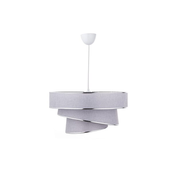 Lampadario grigio/argentato con paralume in tessuto ø 40 cm Couper – Opviq lights