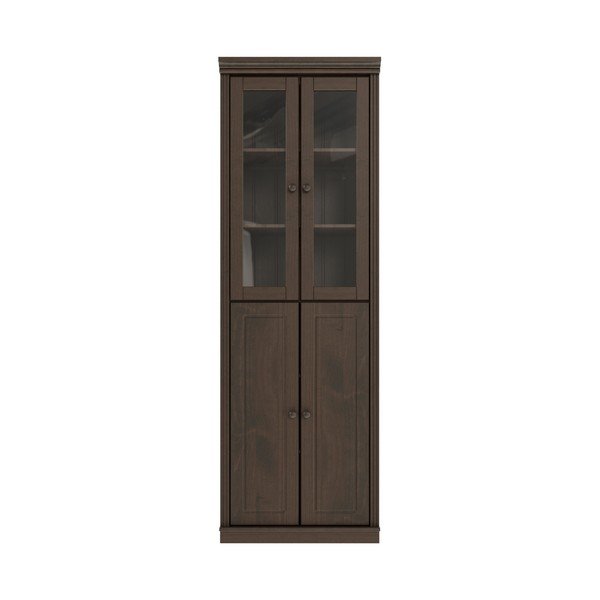 Vetrina marrone scuro in pino massiccio 74x223x37 cm Anita – Støraa