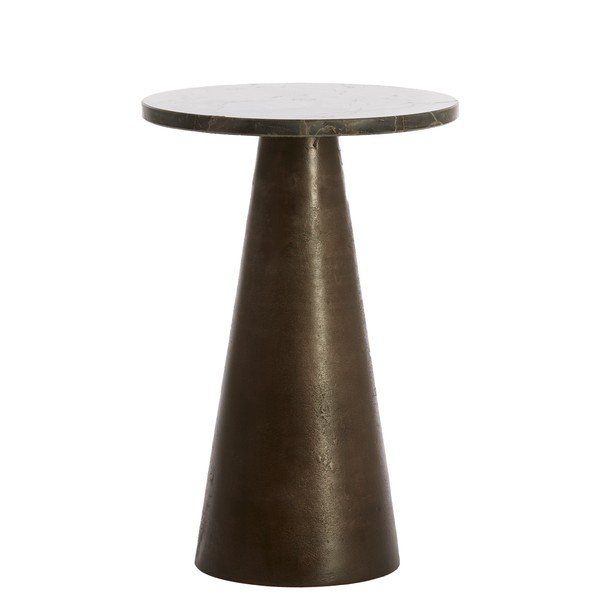 Tavolino rotondo con piano in marmo ø 29 cm Ynez – Light & Living
