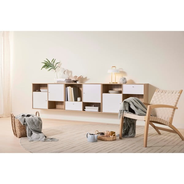 Cassettiera bassa bianca in rovere 267x61 cm Mistral - Hammel Furniture-image-1