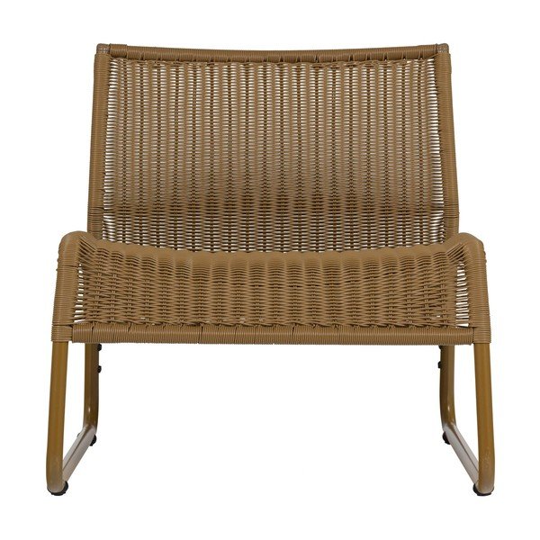 Poltrona da esterno giallo ocra in rattan artificiale West – WOOOD-image-3