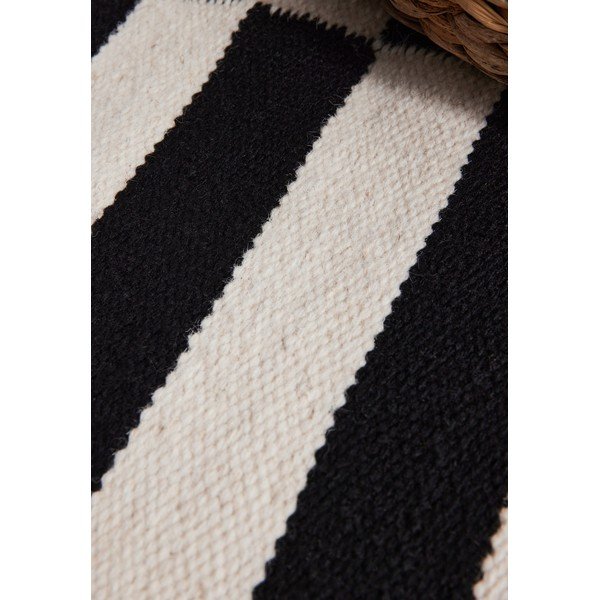 Tappeto bianco e nero in lana reversibile/tessuto a mano 80x150 cm Donna – Hanse Home-image-4