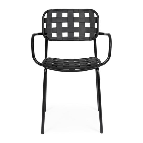 Sedie da esterno in set nere in metallo 4 pz Clover   – Bizzotto-image-1