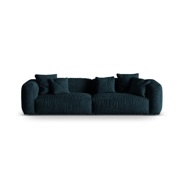 Divano componibile blu scuro in tessuto bouclé 320 cm Martina - Micadoni Home