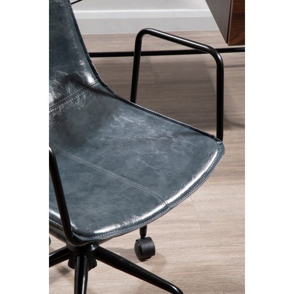 Sedia da ufficio grigio scuro in similpelle Branson – Premier Housewares-image-4