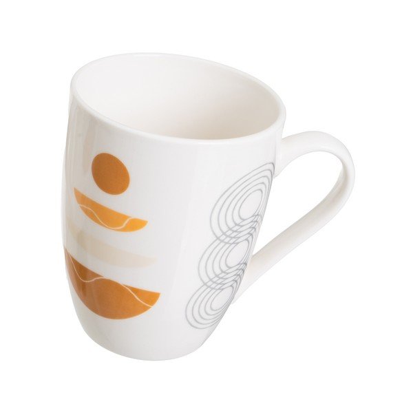 Set di 4 tazze in gres bianco da 350 ml Sunset - Casa Selección-image-3
