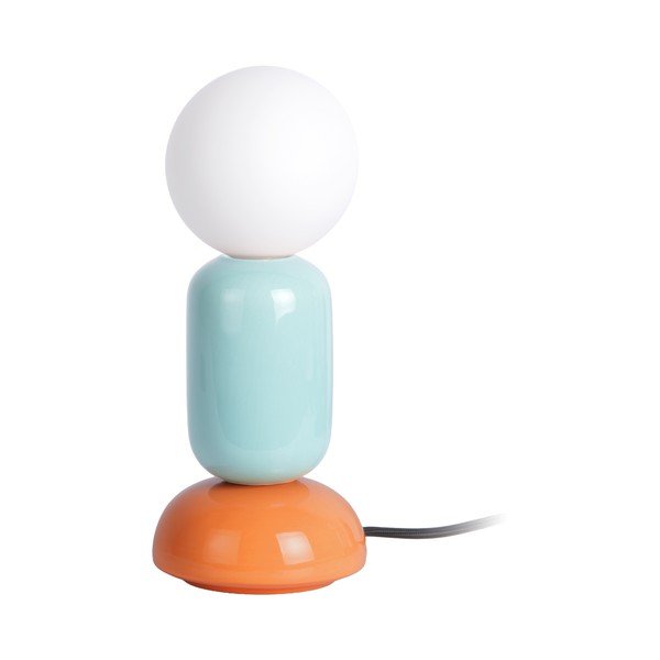 Lampada da tavolo color menta/arancione in ceramica (altezza totale 27 cm) Firenze Tube – Leitmotiv
