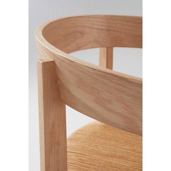 Sedia da pranzo colore naturale chiaro in rovere massiccio con braccioli Kungsholmen – Jotex-image-2