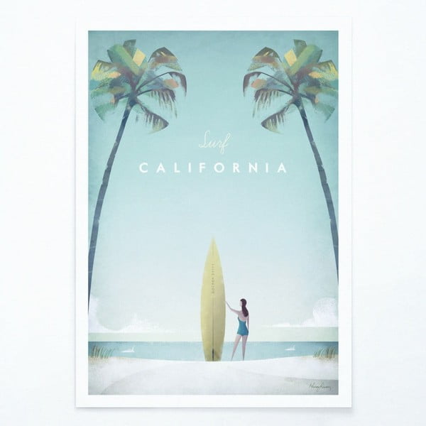 Poster , 30 x 40 cm California - Travelposter