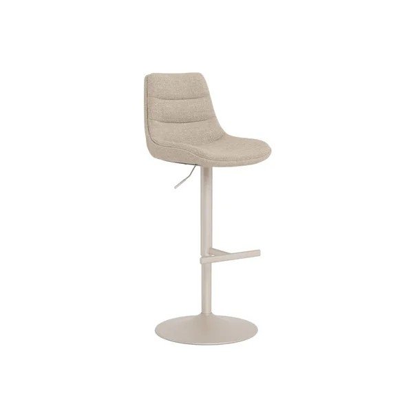 Set di sbagelli da bar beige imbottito con altezza regolabile/girevoli 2 pz (altezza della seduta 65 cm) Adisa – Actona