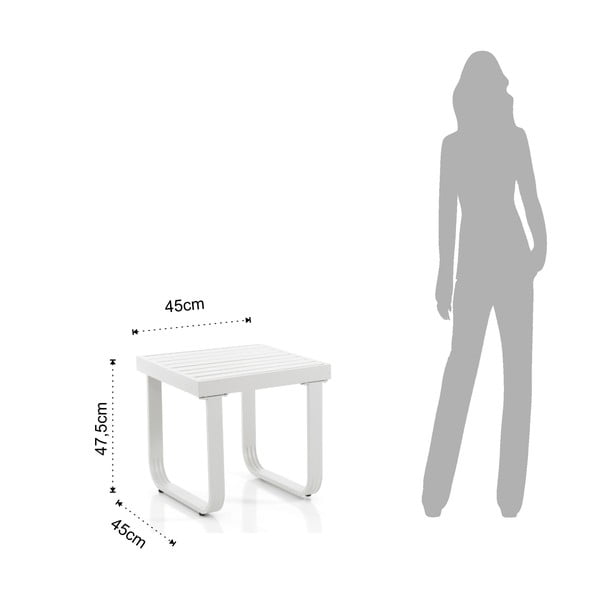 Tavolo portaoggetti in alluminio 47,5x47,5 cm Ischia - Tomasucci-image-1