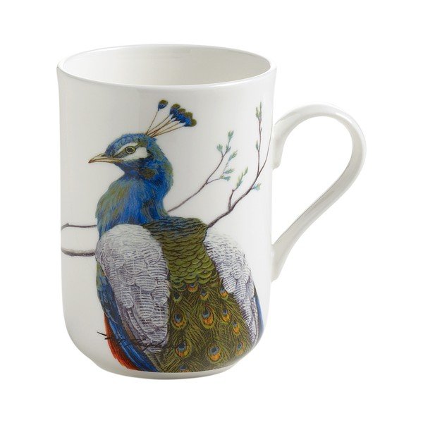 Hrnek z kostního porcelánu Maxwell & Williams Birds Peacocks, 330 ml