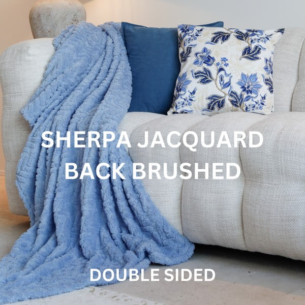 Coperta blu in micropile 150x200 cm Rena – Tiseco Home Studio-image-3