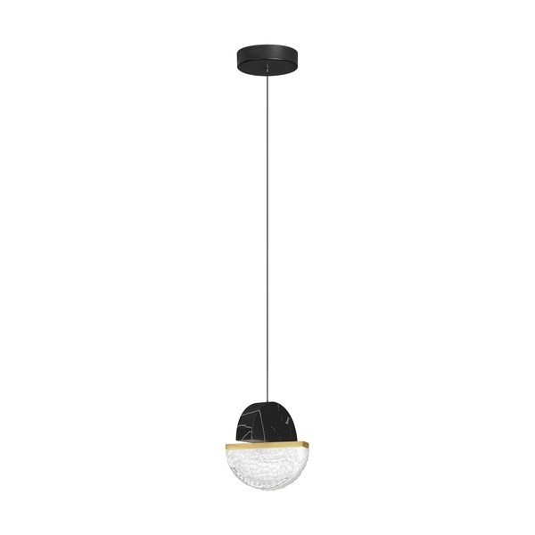 Lampadario LED nero in metallo con intensità regolabile ø 16 cm Dorin – Nova Luce