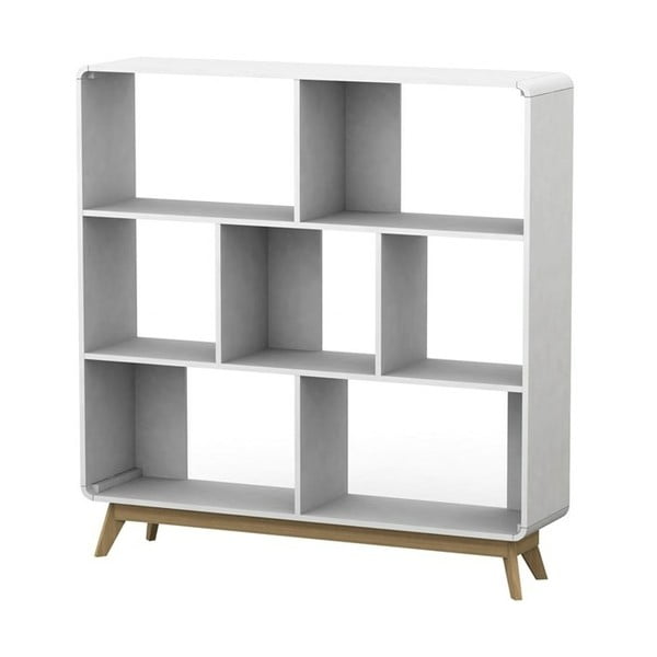 Libreria bianca 122x126 cm Caitlin - Støraa-image-1