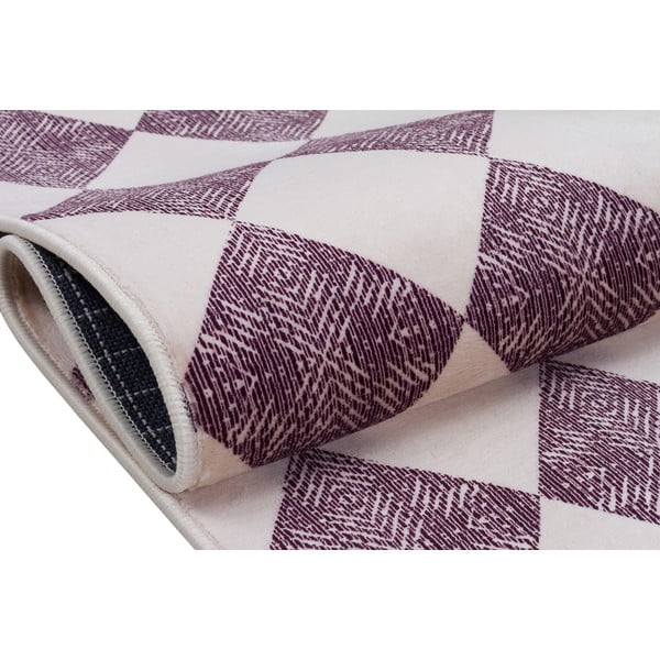 Tappeto lavabile viola e beige 160x100 cm - Vitaus-image-1