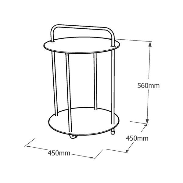Tavolo rotondo da giardino in metallo ø 45 cm Plip - Ezeis-image-4