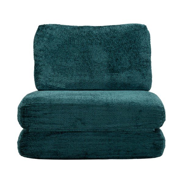 Poltrona color foglia di tè allungabile con rivestimento in bouclé Faster – Mauro Ferretti-image-2