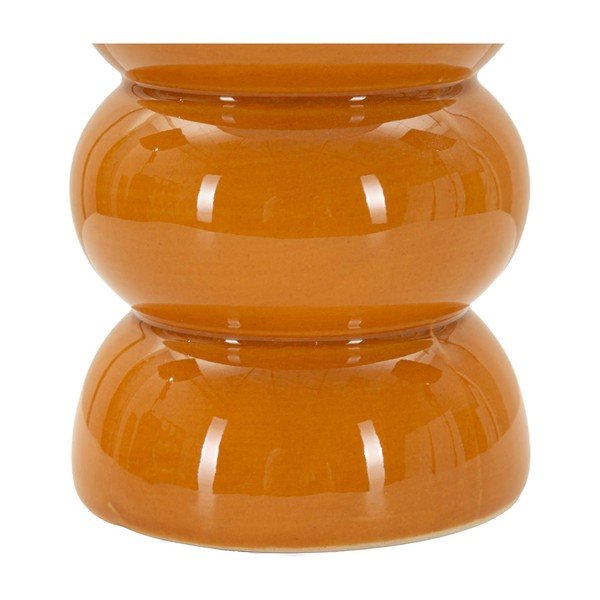 Lampada da tavolo color senape/bianca in ceramica con paralume in tessuto (altezza totale 46 cm) Torr – Mauro Ferretti-image-2