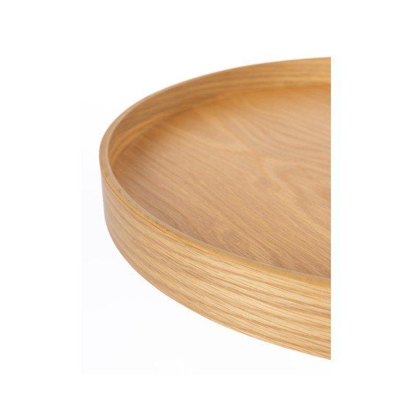 Tavolino rotondo con piano effetto rovere ø 40 cm Yuri S – White Label-image-3