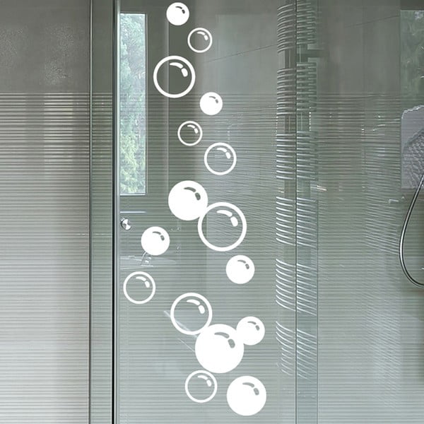 Adesivo per porta della doccia Bolle di sapone, 30 x 80 cm - Ambiance-image-2
