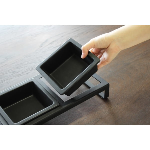 Set di ciotole nere per animali con supporto Yamazaki Tower - YAMAZAKI-image-1