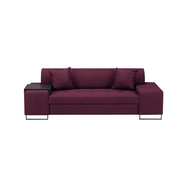 Fialová pohovka s nohami v černé barvě Cosmopolitan Design Orlando, 220 cm