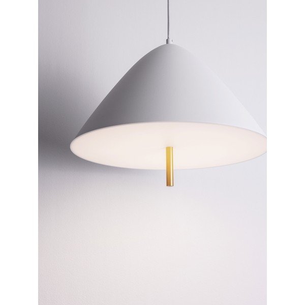 Lampadario LED bianco in metallo con paralume in metallo ø 40 cm Oros – Nova Luce-image-1