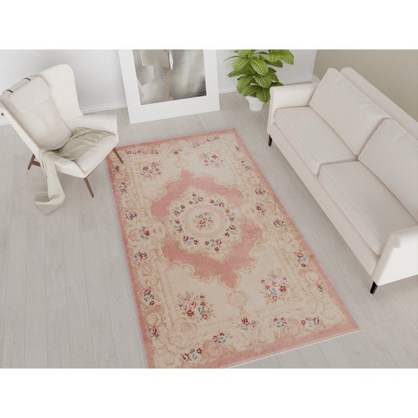 Tappeto lavabile arancione 180x120 cm - Vitaus-image-1