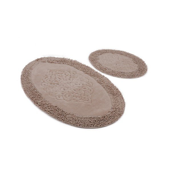 Tappetini da bagno marroni in set da 2 pezzi 100x60 cm - Foutastic-image-2