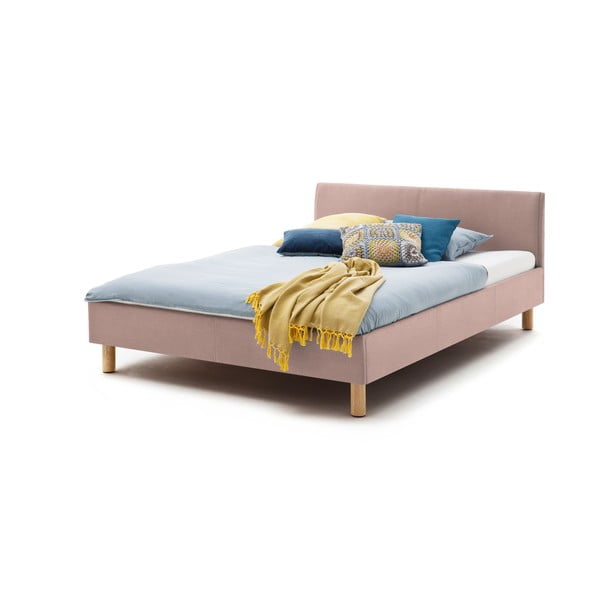 Letto singolo imbottito rosa rete non inclusa 120x200 cm Lena – Meise Möbel-image-3