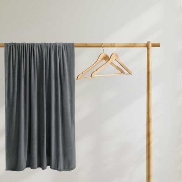 Coperta in microfibra grigio scuro, 220 x 240 cm Mic - DecoKing-image-4