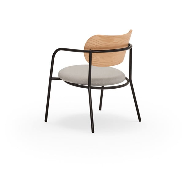 Sedia da pranzo grigia in rovere Eclipse - Teulat-image-3