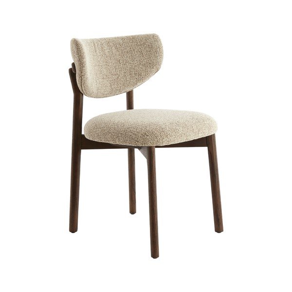 Sedia da pranzo marrone/color crema imbottito Trosa – Light & Living