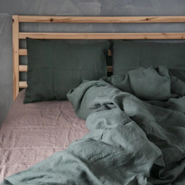 federa 50x70 cm Forest Green - Linen Tales-image-1