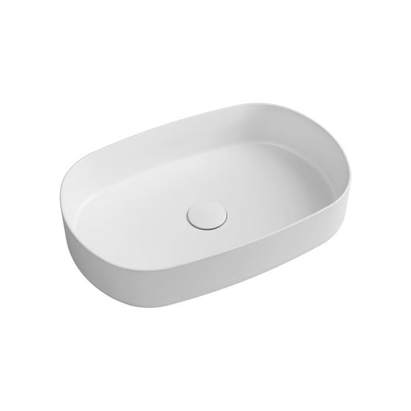 Lavabo bianco in ceramica 55x36 cm Infinity Oval – Sapho