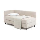 Letto singolo imbottito beige con contenitore con materasso incluso 90x200 cm Avela – Bonami Selection