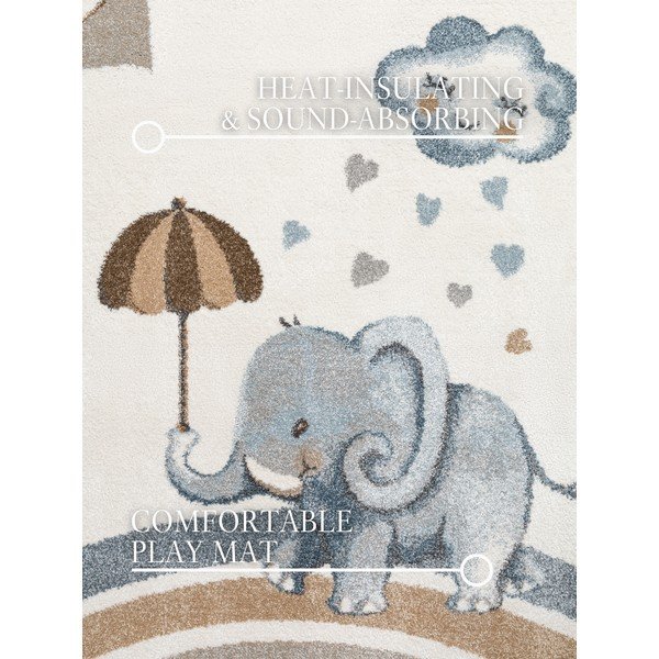 Tappeto per bambini crema 160x230 cm Walk like an Elephant Rainy Party - Villeroy&Boch-image-2