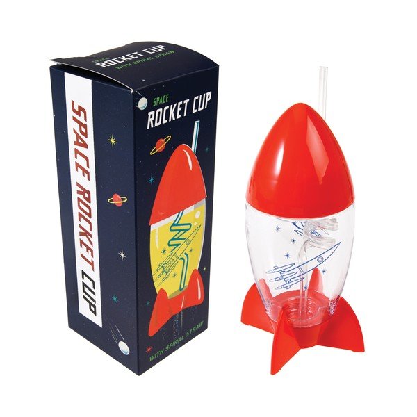 Lahev s brčkem ve tvaru rakety Rex London Space Age