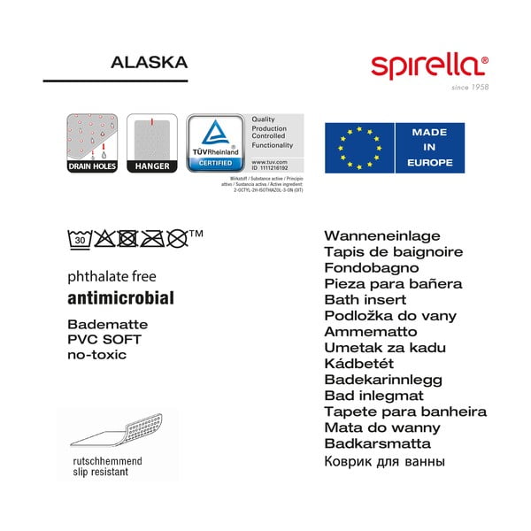 Tappetino antiscivolo per la vasca 36x71 cm Alaska – Spirella-image-2