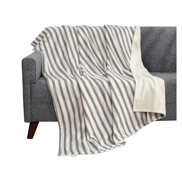 Coperta bianca/color antracite 150x190 cm Soren Wellsoft – Mijolnir